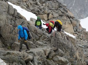 Petite escalade d'arrivée